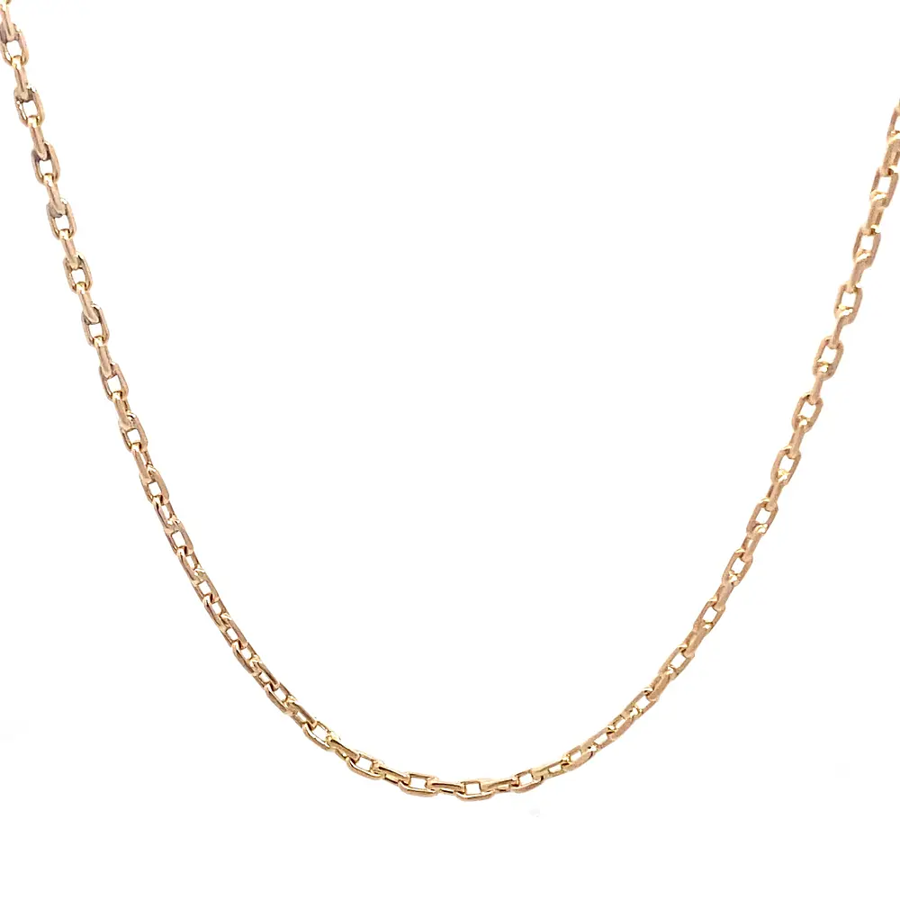 Cadena Limada de Oro Amarillo 18K