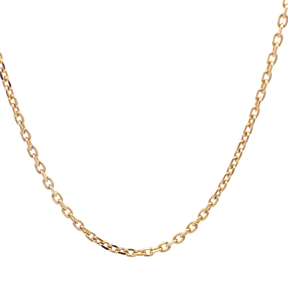 Cadena Limada de Oro Amarillo 18K