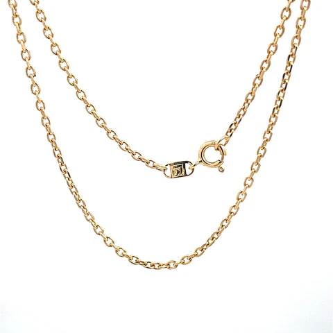 Cadena Limada de Oro Amarillo 18K