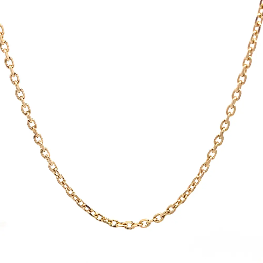 Cadena Limada de Oro Amarillo 18K