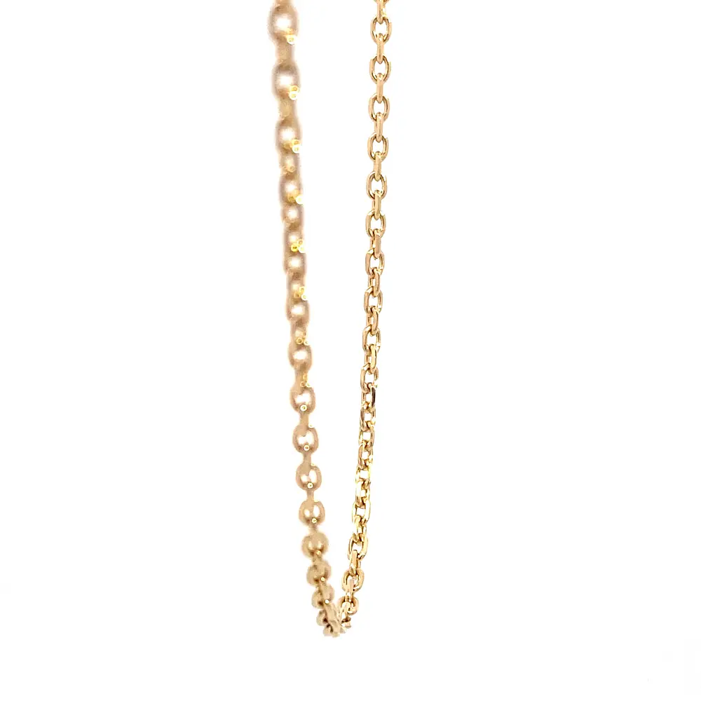 Cadena Limada de Oro Amarillo 18K