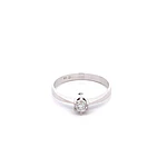 Anillo Solitario de Oro Blanco 18K con Diamante 0,23 ct