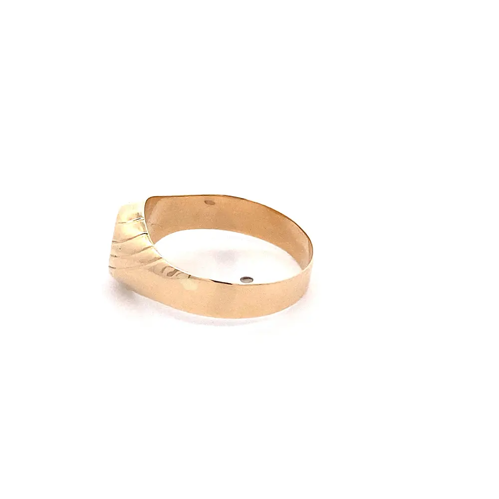 Anillo Sello Circular de Oro Amarillo 18K
