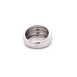 Anillo Bombé Rodinado de Oro Blanco 18K