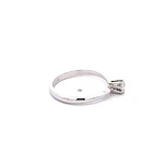 Anillo Solitario de Oro Blanco 18K con Diamante