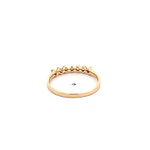 Anillo Cintillo de Oro Amarillo 18K con 7 Piedras Incoloras