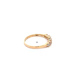Anillo Cintillo de Oro Amarillo 18K con 7 Piedras Incoloras