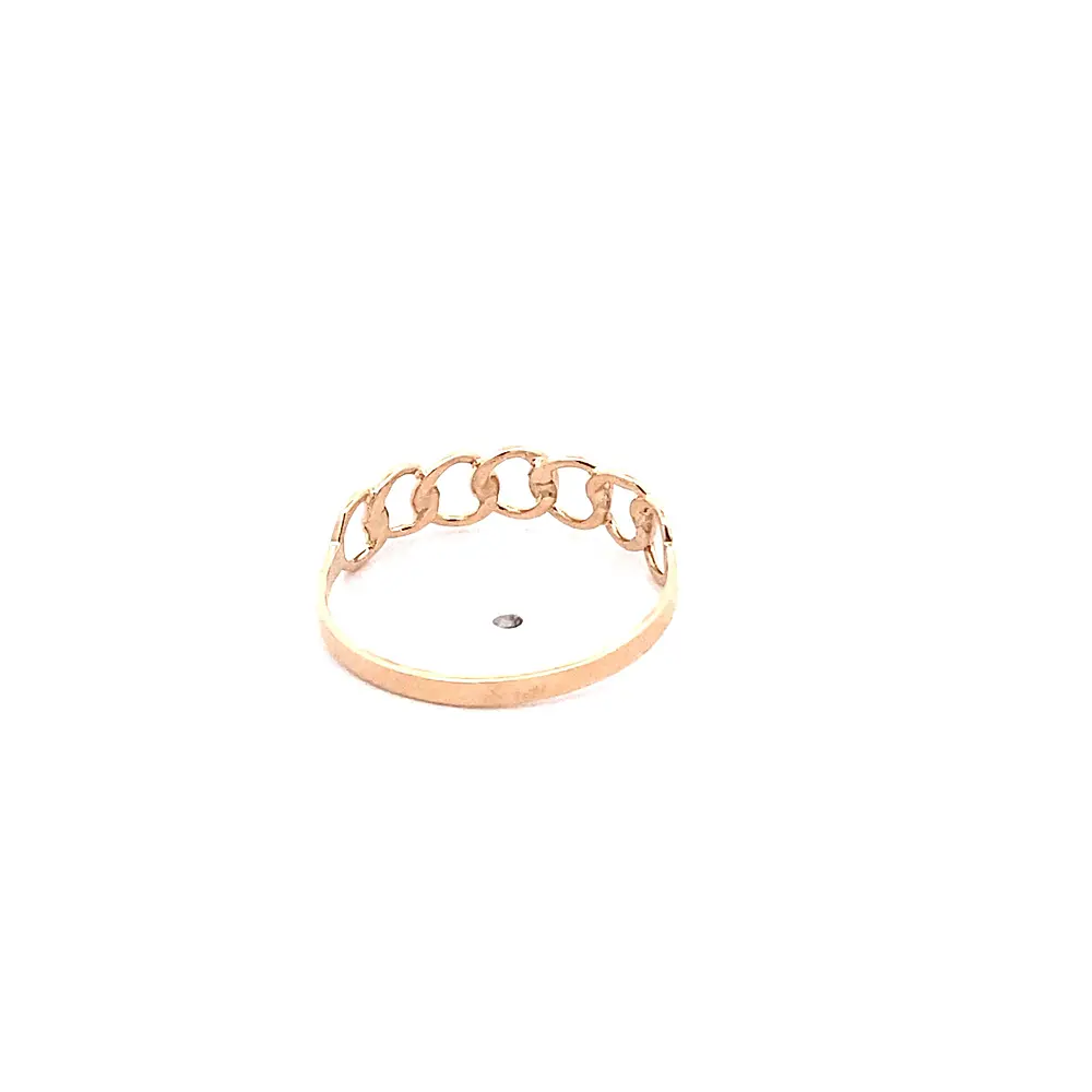 Anillo Calado Entrelazado de Oro Amarillo 18K