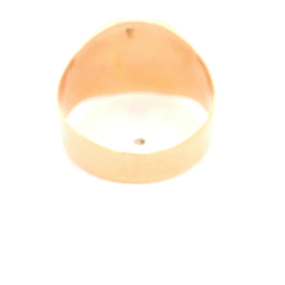 Anillo Sello con Tallado Lateral de Oro Amarillo 18K