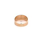 Anillo Bombé de Oro Amarillo 18K con Piedra Incolora