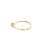 Anillo Solitario de Oro Amarillo 18K con Piedra Incolora