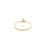 Anillo Solitario de Oro Amarillo 18K con Piedra Incolora