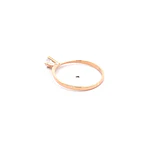 Anillo Solitario de Oro Amarillo 18K con Piedra Incolora