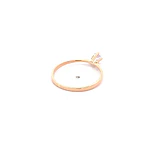 Anillo Solitario de Oro Amarillo 18K con Piedra Incolora