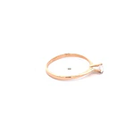 Anillo Solitario de Oro Amarillo 18K con Piedra Incolora