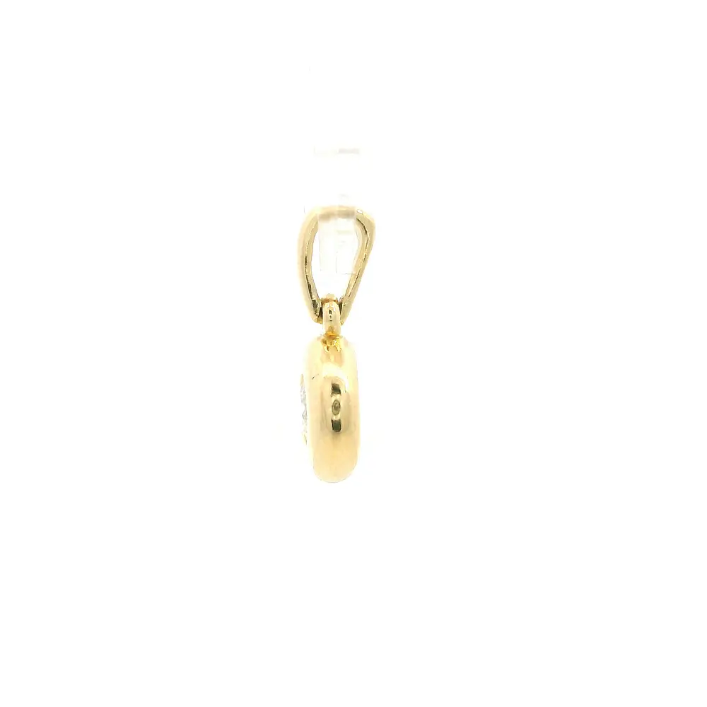 Colgante Punto de Luz de Oro Amarillo 18K con Piedra Incolora