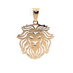 Colgante León de Oro Amarillo 18K con Valier