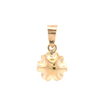 Colgante Flor de Oro Amarillo 18K con Perla