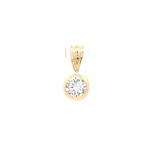 Colgante Punto de Luz de Oro Amarillo 18K con Piedra Incolora