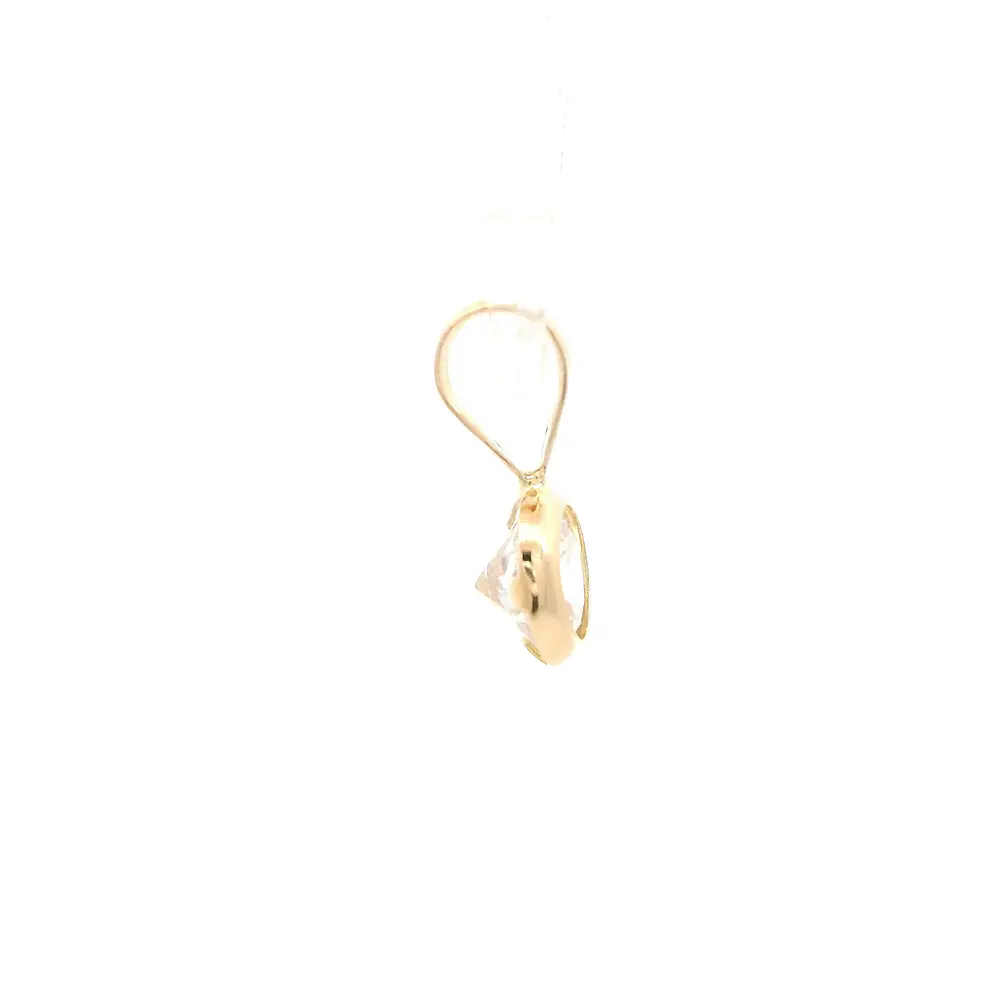 Colgante Punto de Luz de Oro Amarillo 18K con Piedra Incolora