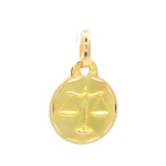 Colgante Medalla Balanza de Oro Amarillo 18K con Valier