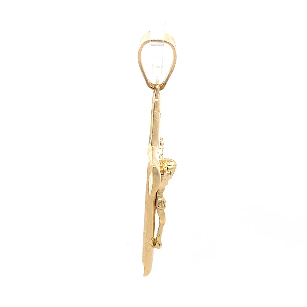 Colgante Crucifijo de Oro Amarillo 18K con Valier