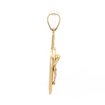 Colgante Crucifijo de Oro Amarillo 18K con Valier
