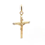 Colgante Crucifijo de Oro Amarillo 18K con Valier