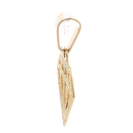 Colgante Diamante Calado de Oro Amarillo 18K con Piedras Incoloras