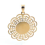 Colgante Medalla Calada Virgen de Oro Amarillo 18K