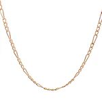 Cadena Fígaro 3x1 de Oro Rosado 18K