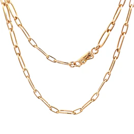 Cadena Rolo Ovalado de Oro Rosado 18K