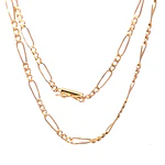 Cadena Fígaro 3x1 de Oro Rosado 18K