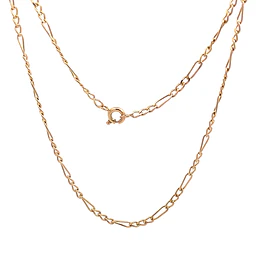 Cadena Fígaro 3x1 de Oro Rosado 18K