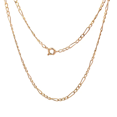Cadena Fígaro 3x1 de Oro Rosado 18K