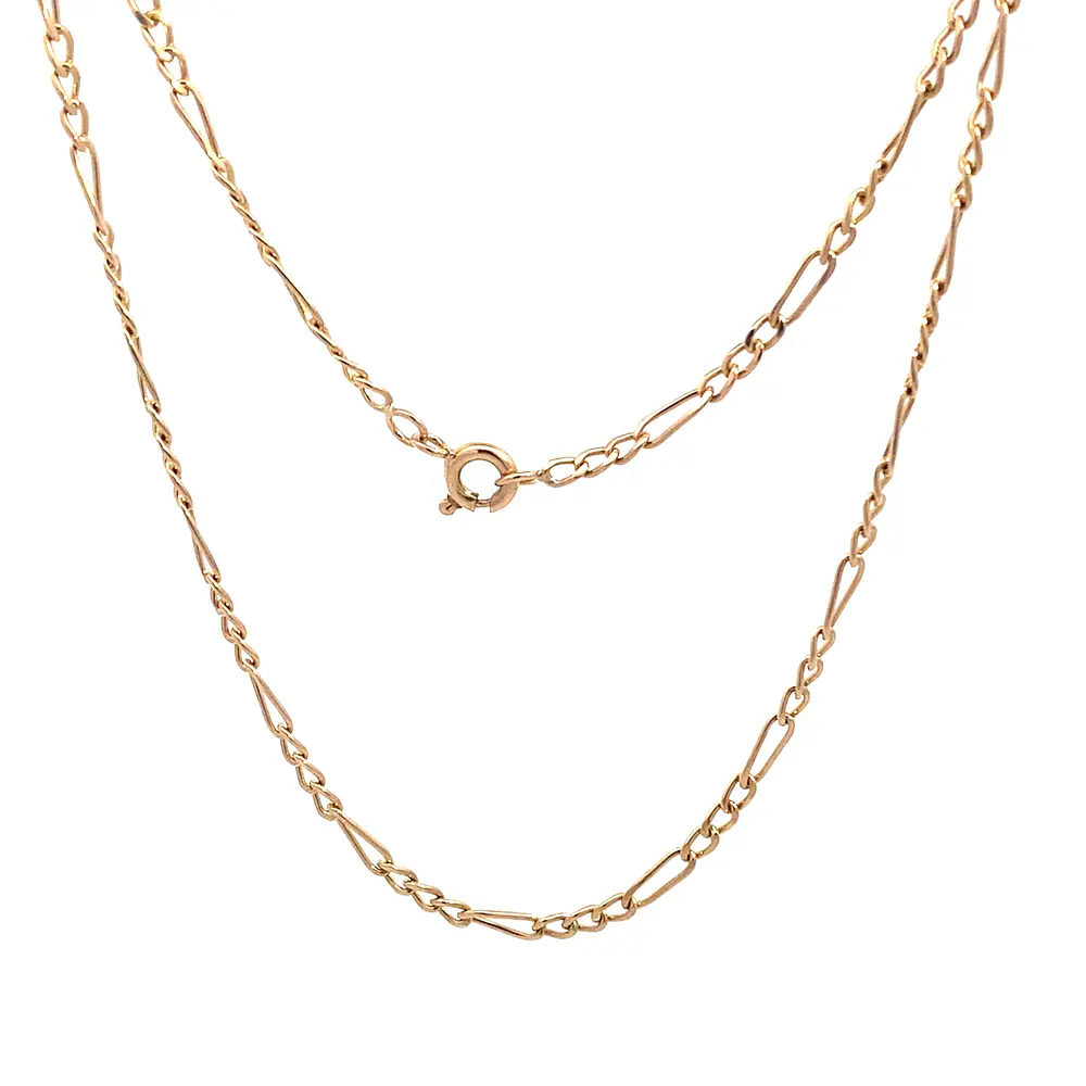 Cadena Fígaro 3x1 de Oro Rosado 18K