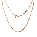 Cadena Fígaro 3x1 de Oro Rosado 18K