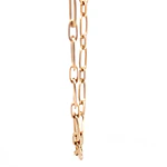 Cadena Rolo Ovalado de Oro Rosado 18K