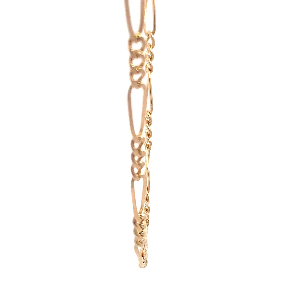 Cadena Fígaro 3x1 de Oro Rosado 18K