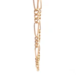Cadena Fígaro 3x1 de Oro Rosado 18K