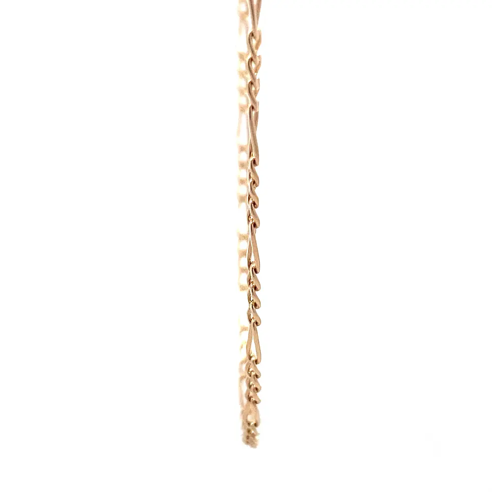 Cadena Fígaro 3x1 de Oro Rosado 18K