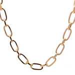 Cadena Rolo Ovalado de Oro Rosado 18K