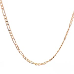 Cadena Fígaro 3x1 de Oro Rosado 18K