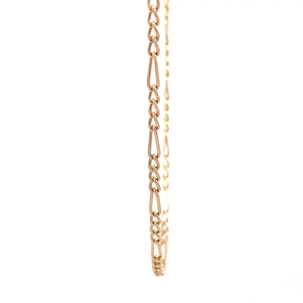 Cadena Fígaro 3x1 de Oro Rosado 18K