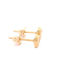 Aros De Oro Amarillo 18K Corazón Incolora