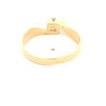 Anillo Solitario Espiral De Oro 14K Con Diamante