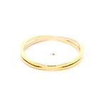 Anillo Cintillo Cruzado De Oro 18K Con 27 Diamantes