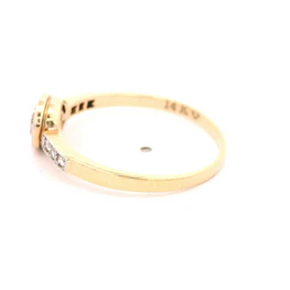 Anillo Halo De Oro 14K Con 7 Diamantes