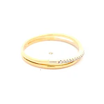 Anillo Cintillo Cruzado De Oro 18K Con 27 Diamantes