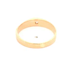 Anillo Argolla Solitario De Oro 14K Con Diamante